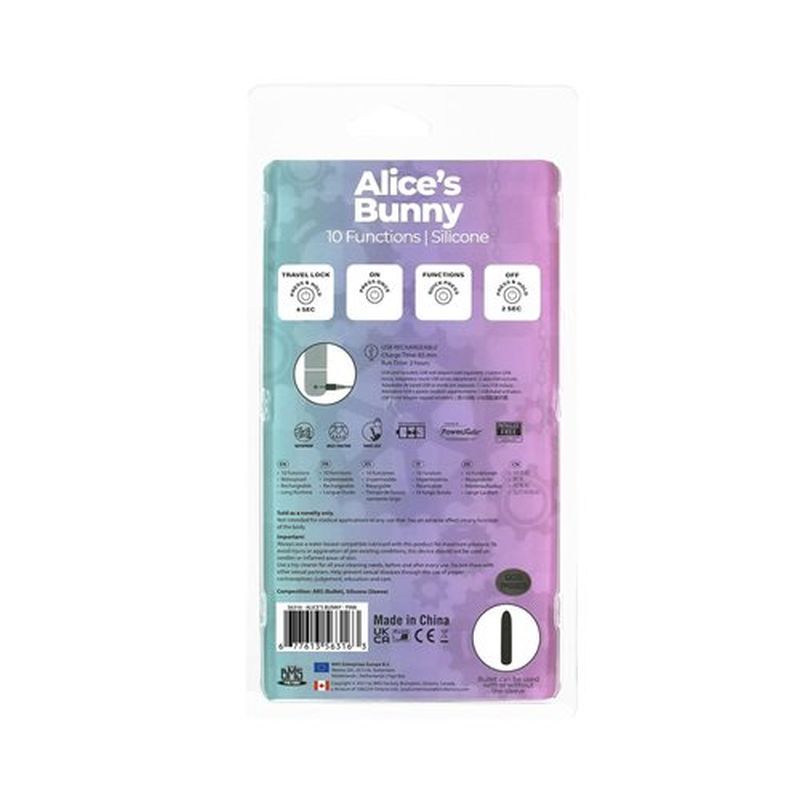 Powerbullet Alices Bunny Rechargeable Bullet W Rabbit Sleeve Pink