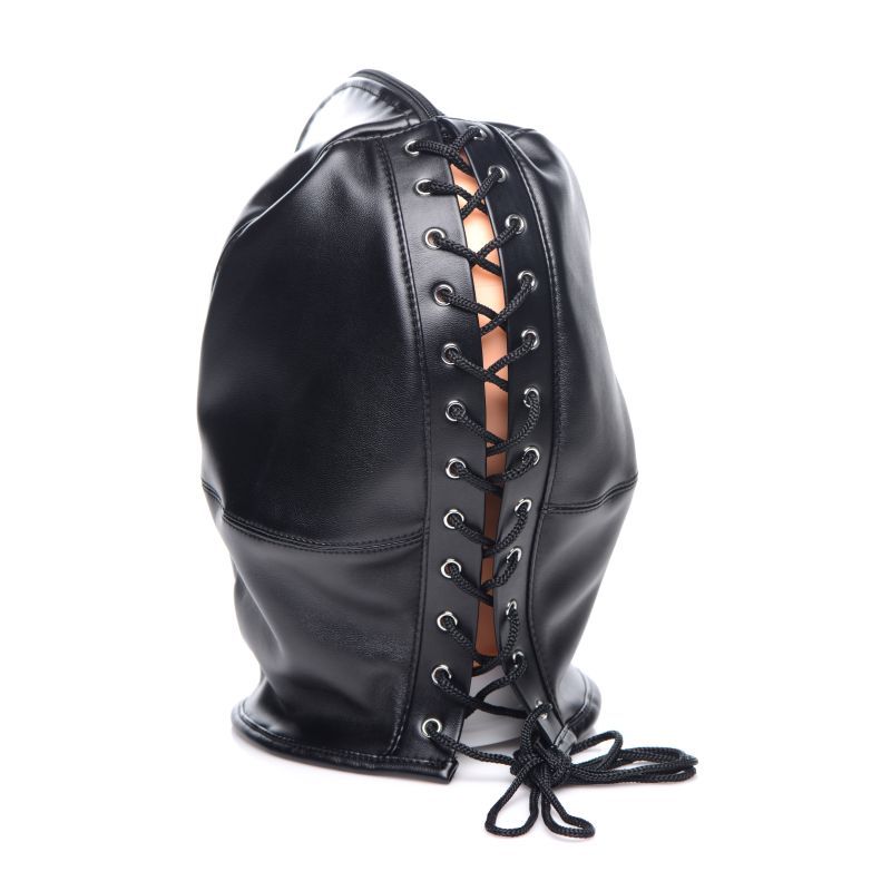 Strict Zip Front Bondage Hood Black