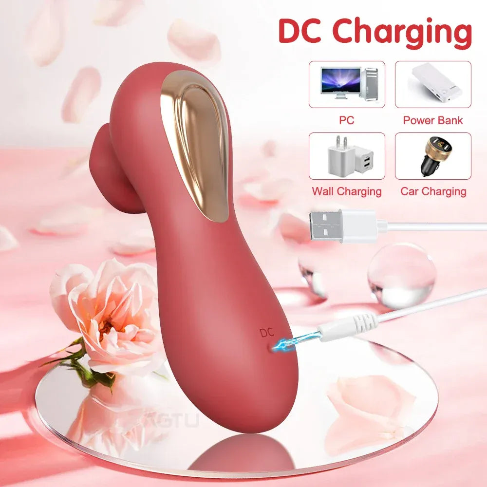 App Controlled Clit Sucker Vibrator for Women Nipple Stimulator Masturbator for Couples - Purple