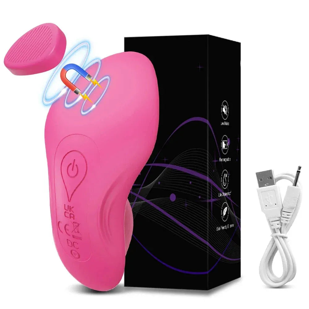 Bluetooth Wearable Vibrator for Women App Controlled Clitoral Stimulator Magnetic Couples - Red