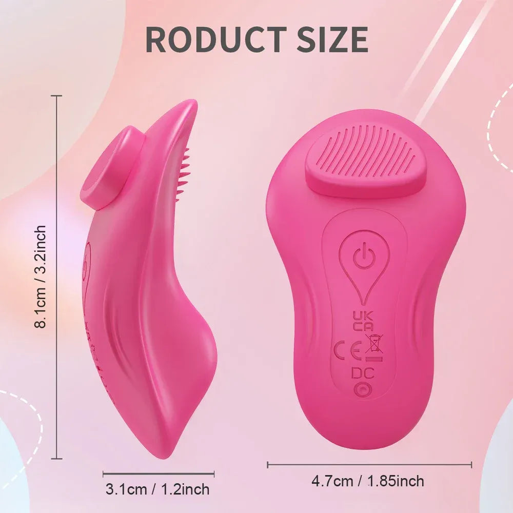 Bluetooth Wearable Vibrator for Women App Controlled Clitoral Stimulator Magnetic Couples - Red