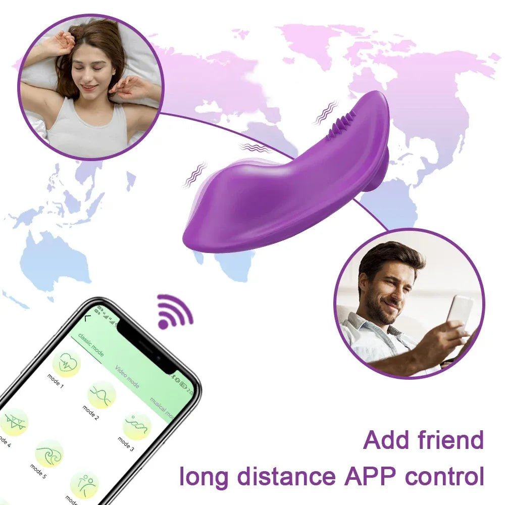 Mini Clit Vibrator for Women Wearable Panties Stimulator App Control for Couples Female Masturbator - Green