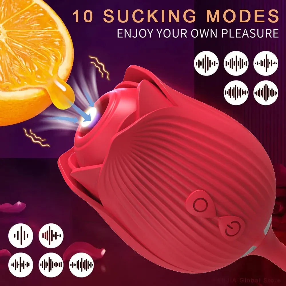 Clit Sucker Vibrator for Women G Spot Stimulation Nipple Play - Purple