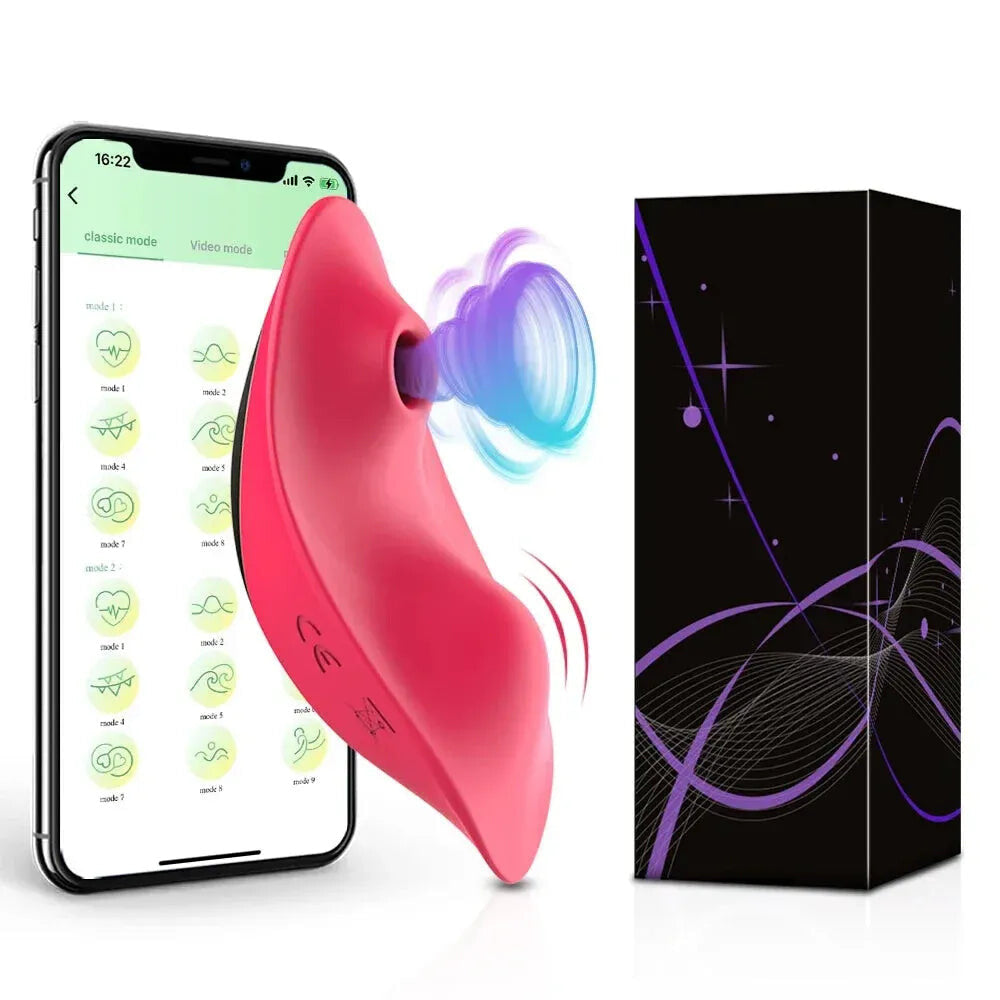 App Controlled Clit Stimulator Panties Vibrating for Women - Red