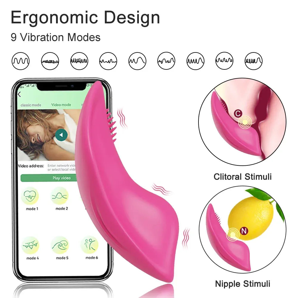 Wireless Panty Vibrator for Women Nipple Stimulation Couples - Purple