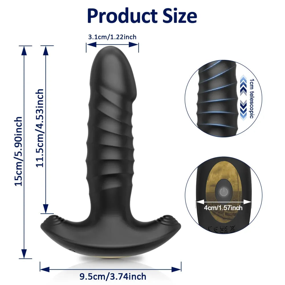 Telescopic G Spot Vibrator for Women App Controlled Thrusting Masturbator