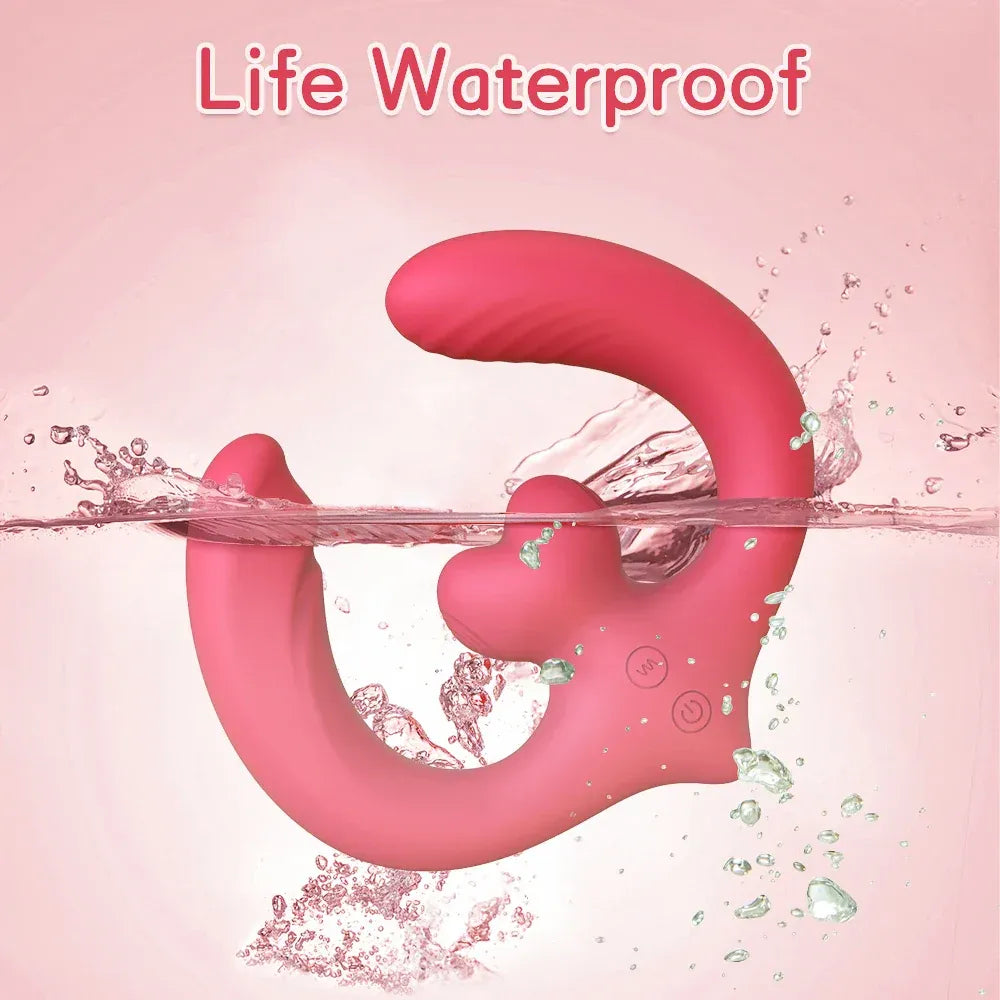 Remote Control Double Ended Vibrator for Women G Spot Nipple Stimulation