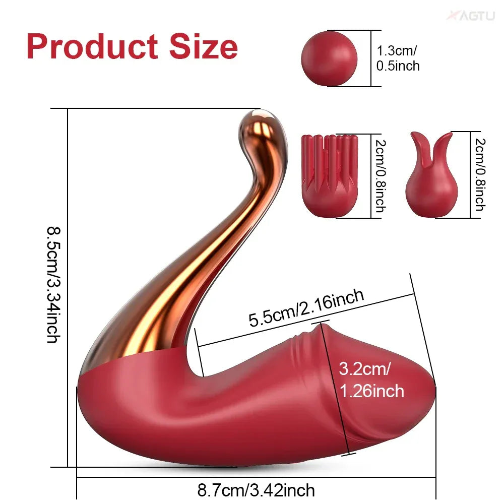 G Spot Vibrator for Women Bluetooth Remote Control Wearable Clit Stimulator - Red