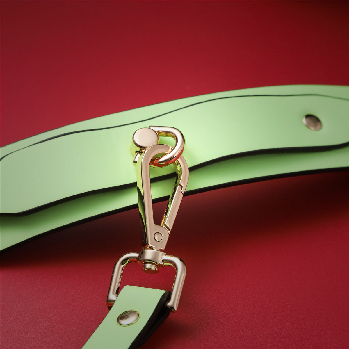 Adjustable PU Leather Bondage Cuff - Wrist/Ankle Restraint, Sold Individually(Luminous green-handcuffs)