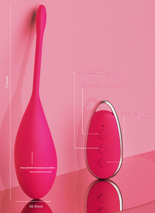 Pink Silky Silicone Remote Control Vibrating Egg - 12 Powerful Modes for Discreet Pleasure