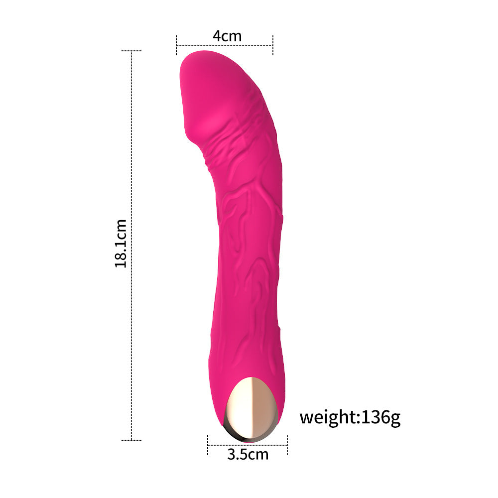 Purple Intense Pleasure G-Spot Vibrator - 20 Speed Rechargeable Silicone Wand with Magnetic Charging