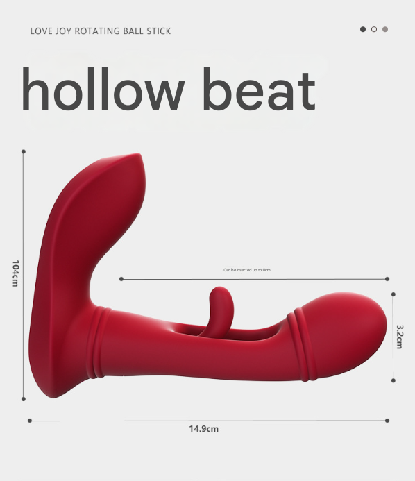 Red Wearable Vibrating Stimulator with Remote - Dual-Action Couples' Toy