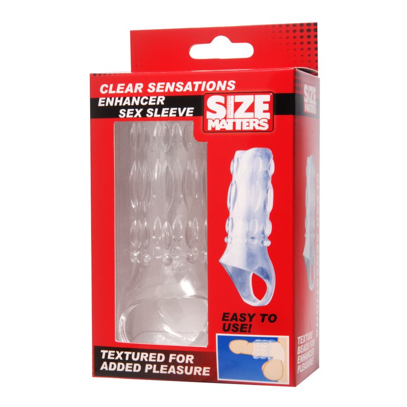 Size Matters Clear Sensations Enhancer Sex Sleeve - Clear