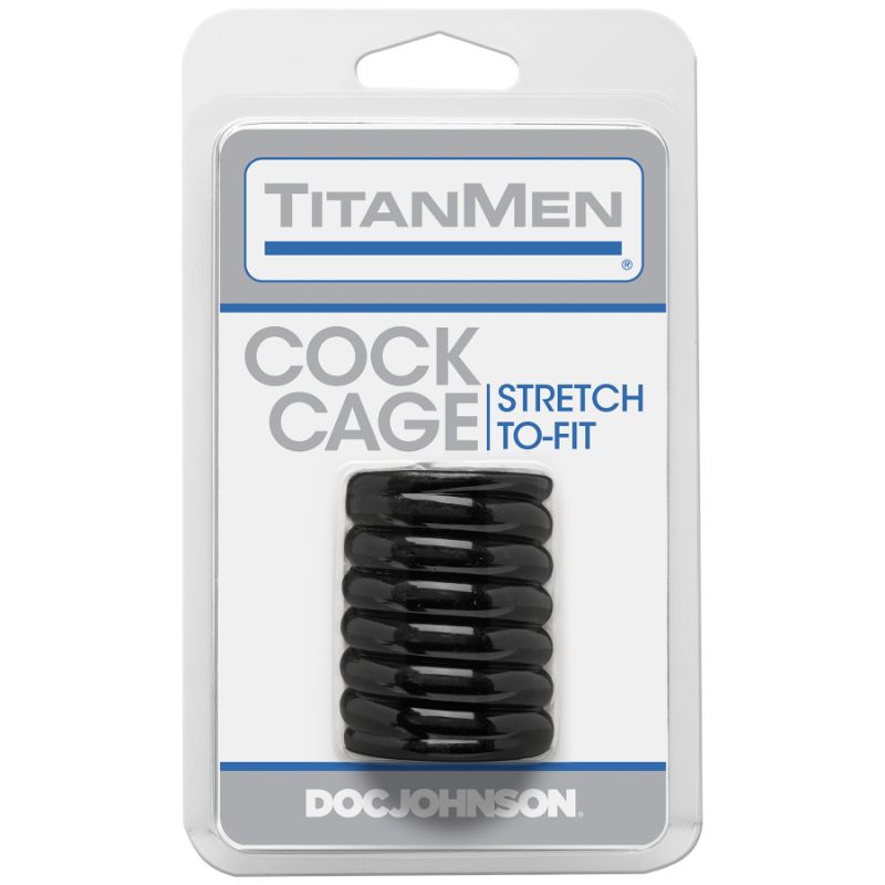 Titanmen Cock Cage Black - Clear