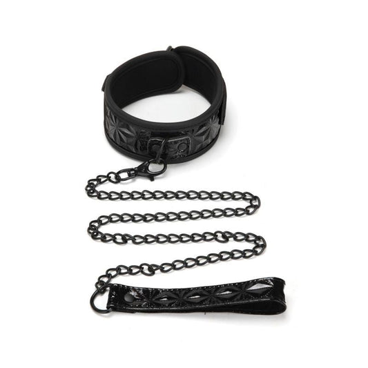 Whip Smart Diamond Collar And Leash - Black