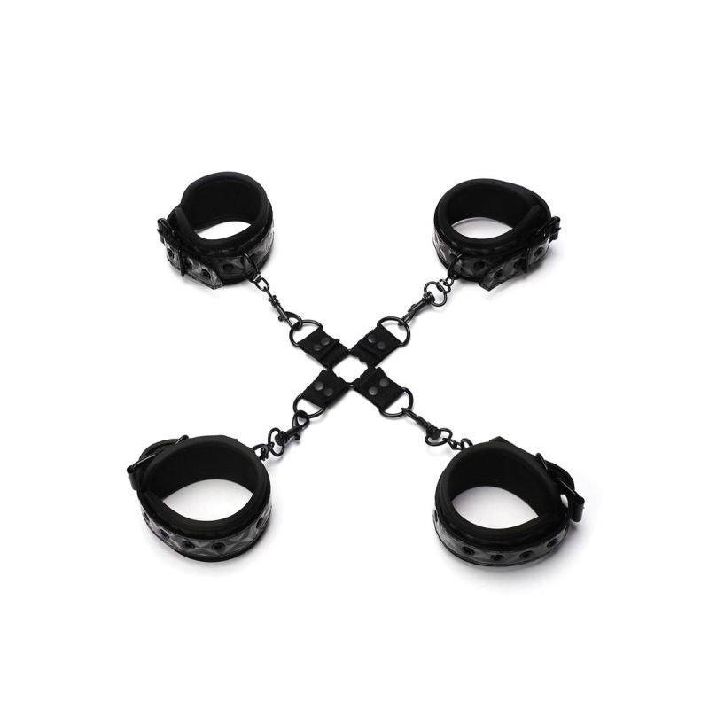 Whip Smart Diamond Hogtie Restraint Set - Black