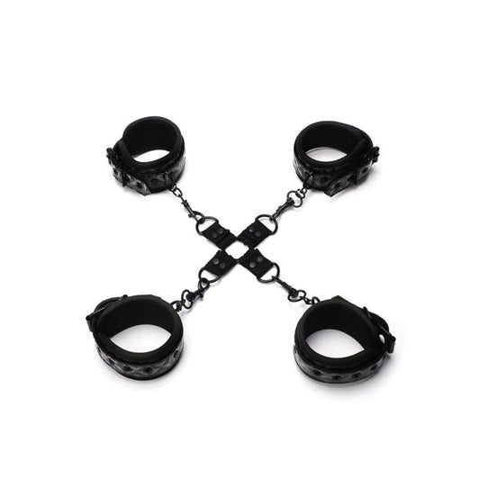 Whip Smart Diamond Hogtie Restraint Set - Black