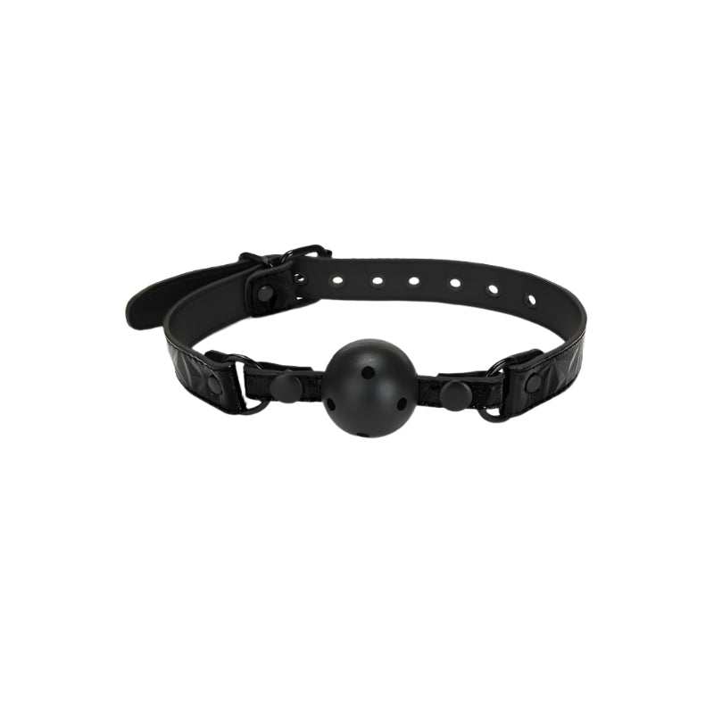 Whip Smart Diamond Deluxe Ball Gag - Black