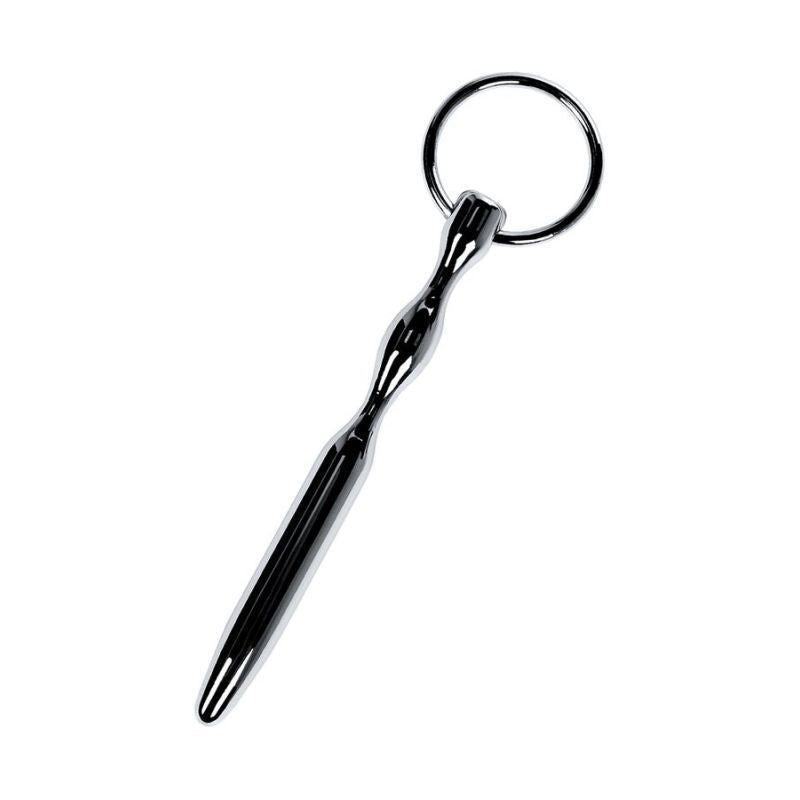 Metal Silver Bullet Shaped Urethral Plug W Ring