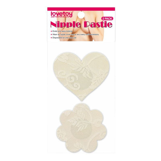 Lovetoy Fuck Me Cross Pattern Nipple Pasties Twin Pk - Nude