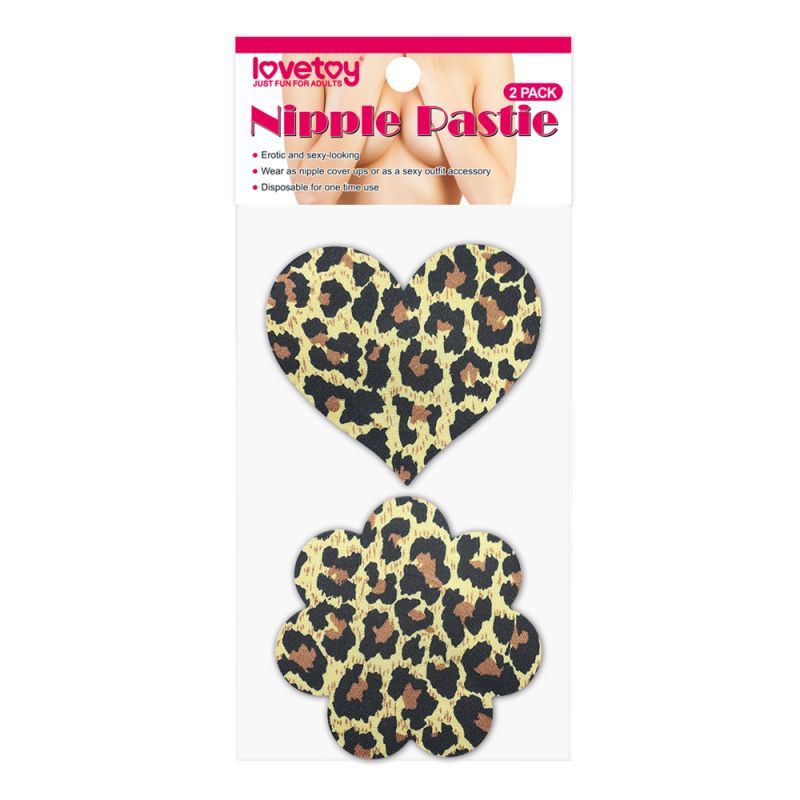 Lovetoy Fuck Me Cross Pattern Nipple Pasties Twin Pk - Brown