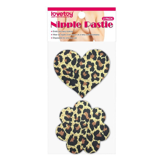 Lovetoy Fuck Me Cross Pattern Nipple Pasties Twin Pk - Brown