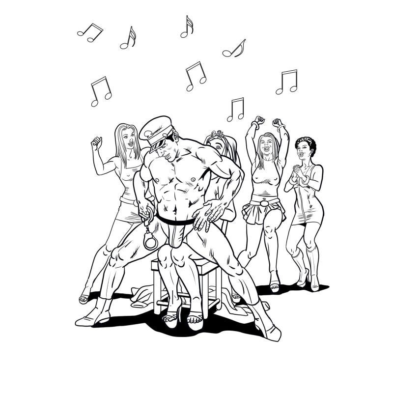 Wood Rocket Bachelorette Party Colouring Book