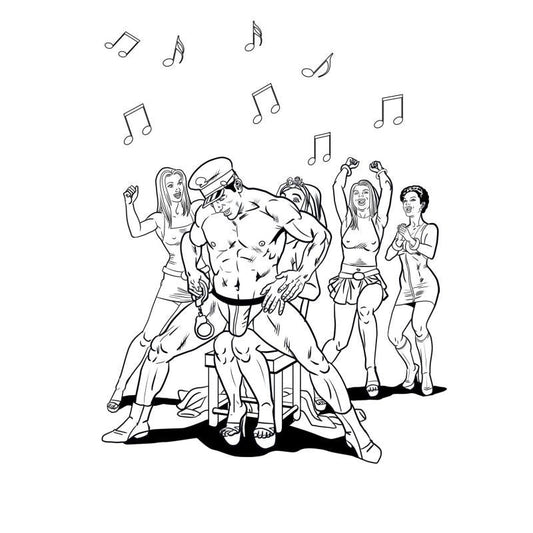 Wood Rocket Bachelorette Party Colouring Book