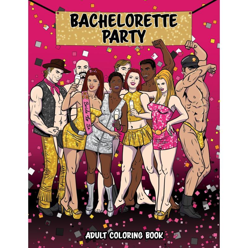 Wood Rocket Bachelorette Party Colouring Book