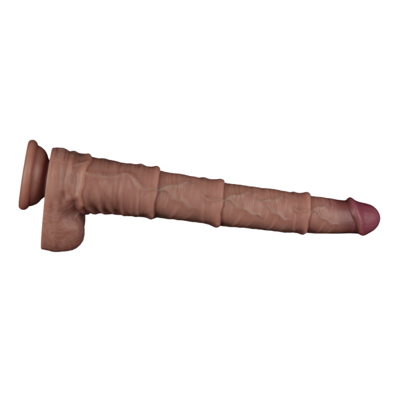 Lovetoy 16In Dual Layered Bendable Silicone Cock XXL