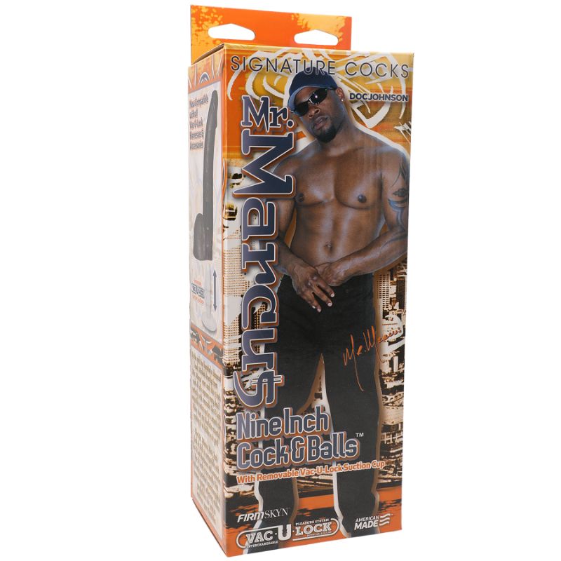 Signature Cocks Mr. Marcus 9In Realistic And Balls Black