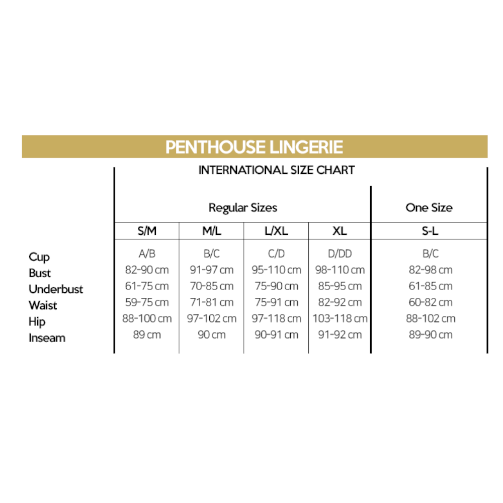 Penthouse Mermaid Fantasy Panties Black L/Xl