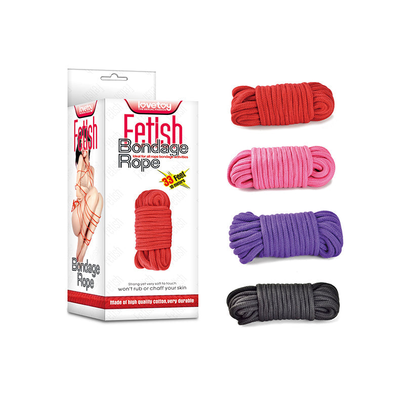Lovetoy Fetish Bondage Rope 10M Red