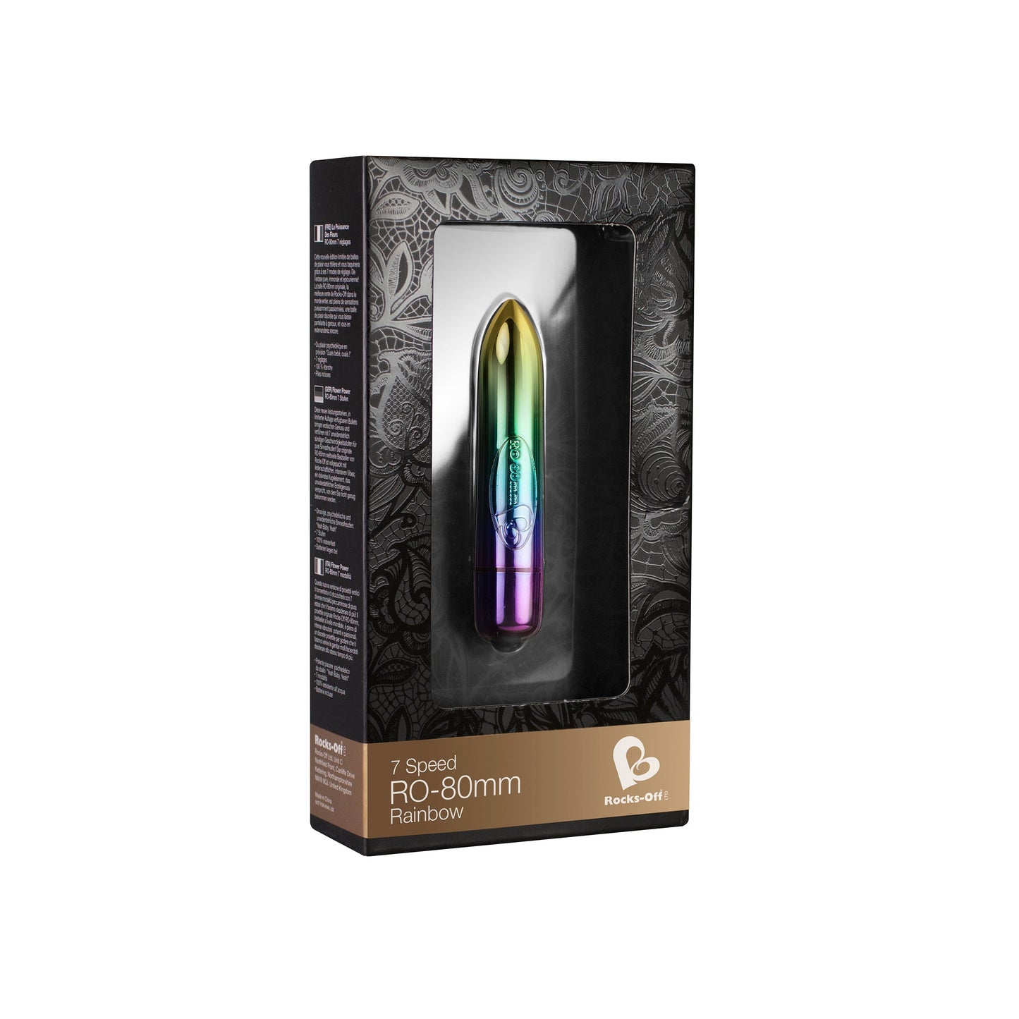 Rocks Off 80Mm 7 Speed Rainbow Vibrating Bullet
