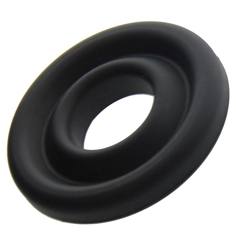 Silicone Donut Cushion Black For Pump Cylinder 1.75In 2.15In Dia - Black - Small/Medium