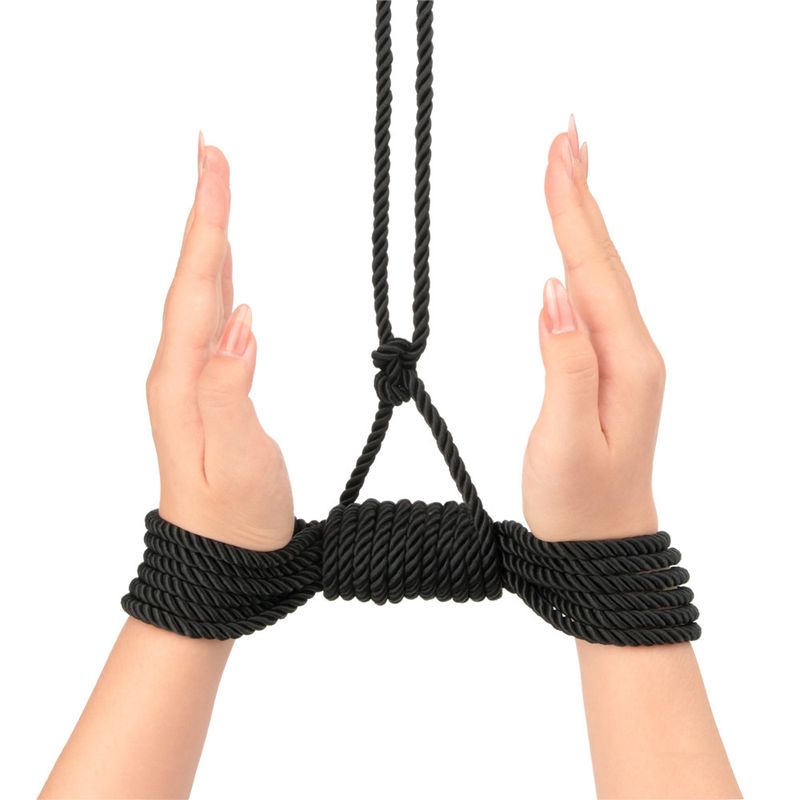 Lovetoy Rebellion Reign Ebony Silky Bondage Rope Black