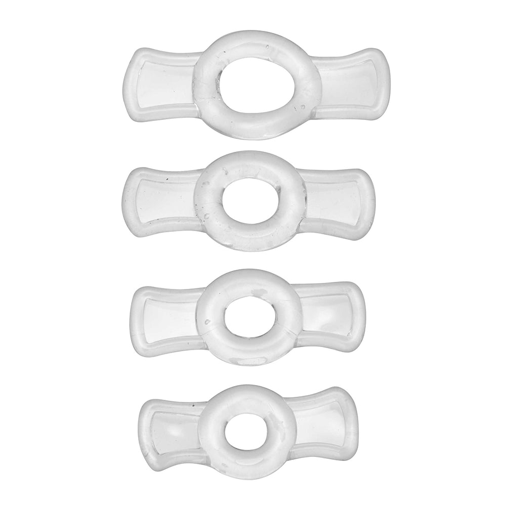 Size Matters Endurance Clear 4 Ring Penis Set