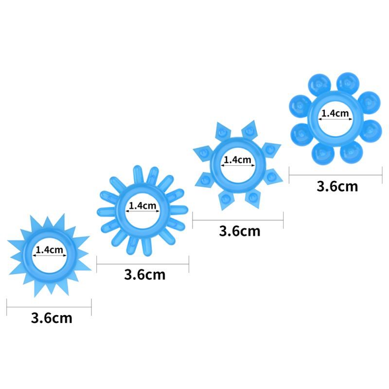 Lovetoy Lumino Play Penis Rings 4 Pc