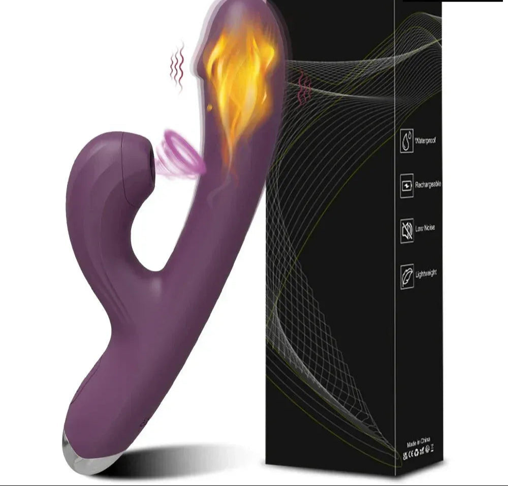 Vibrating Clit Sucker for Women G Spot Stimulator Heat - Purple