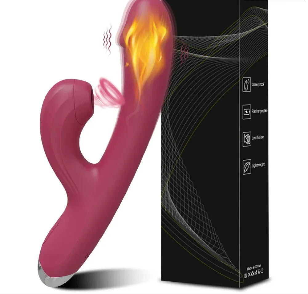 Vibrating Clit Sucker for Women G Spot Stimulator Heat - Purple