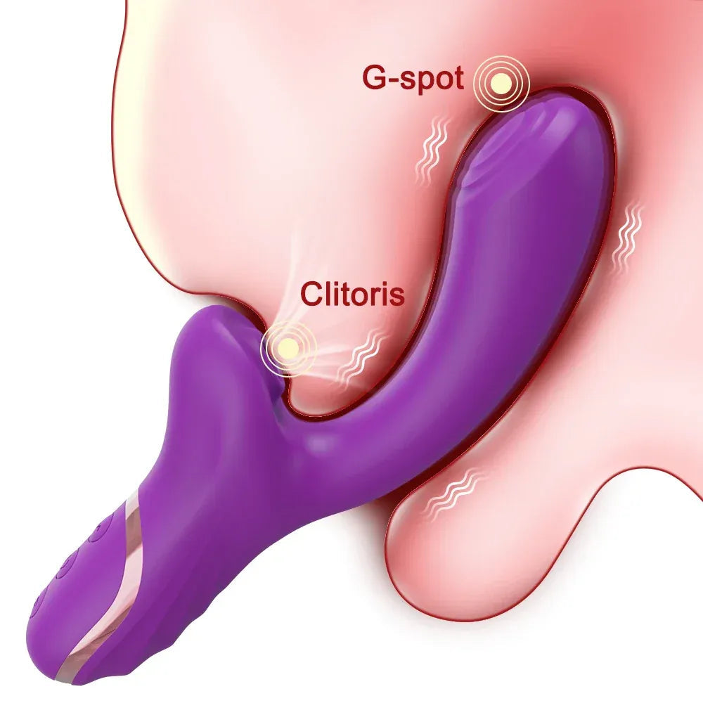Vibrating Clit Sucker for Women G Spot Nipple Stimulator 18 - Purple