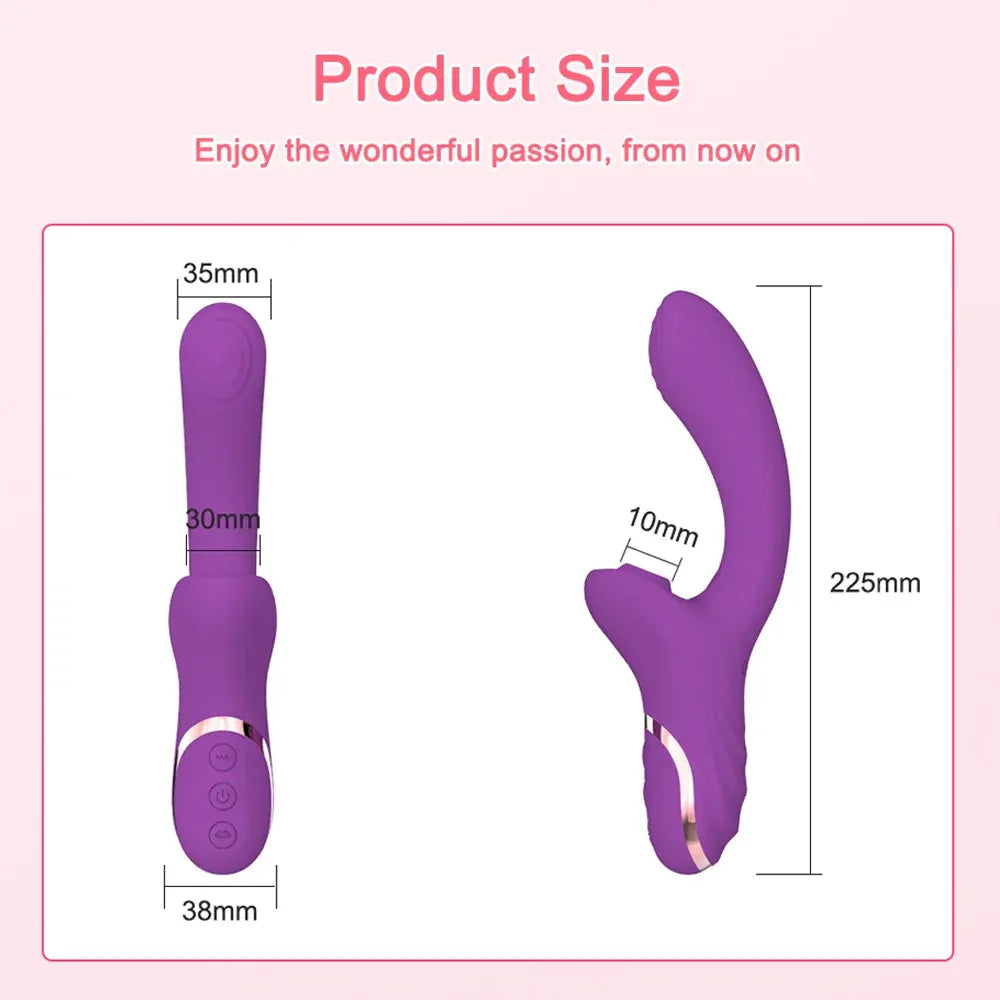 Vibrating Clit Sucker for Women G Spot Nipple Stimulator 18 - Red