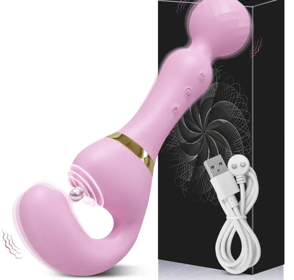 3 In 1 Vagina Vibrator for Women G Spot Nipples Stimulation - Pink