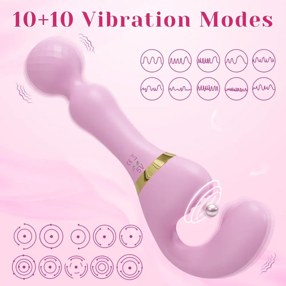 3 In 1 Vagina Vibrator for Women G Spot Nipples Stimulation - Skin