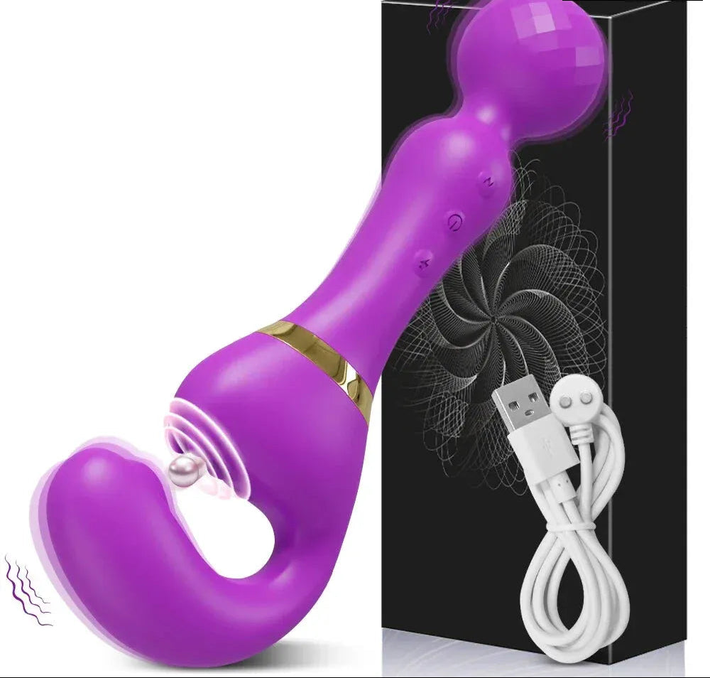 3 In 1 Vagina Vibrator for Women G Spot Nipples Stimulation - Purple