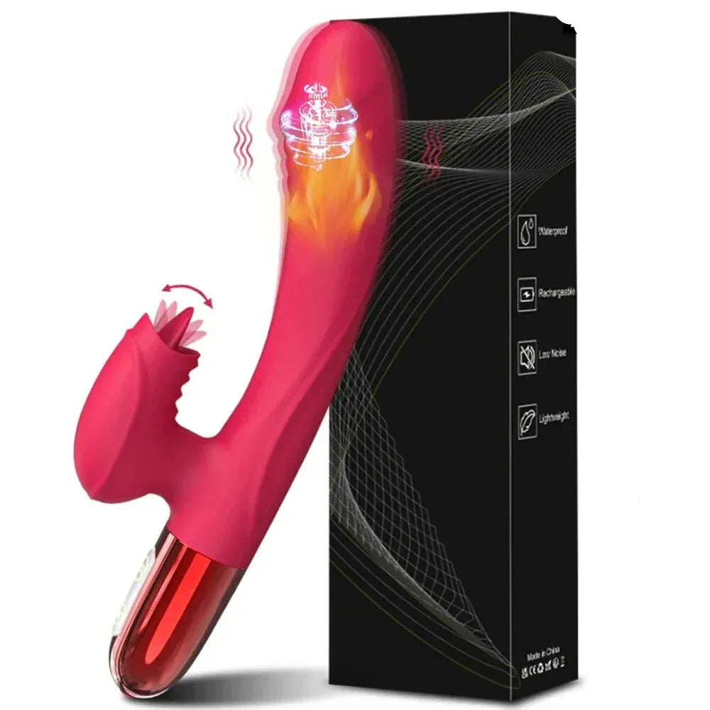 G Spot Vibrator Heating Clitoral Stimulation - Purple
