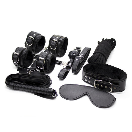 CheekyVibe Bondage Starter Kit for Couples - Black