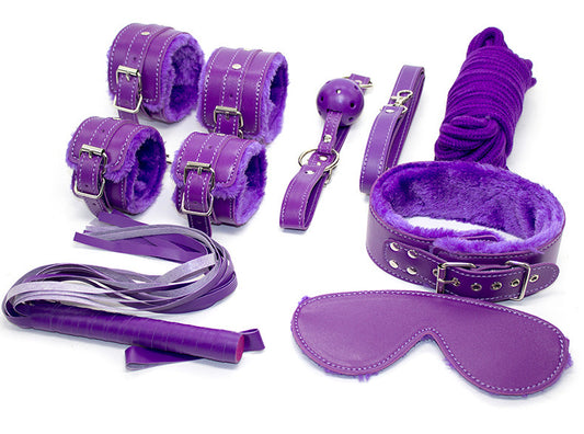 CheekyVibe Bondage Starter Kit for Couples - Purple